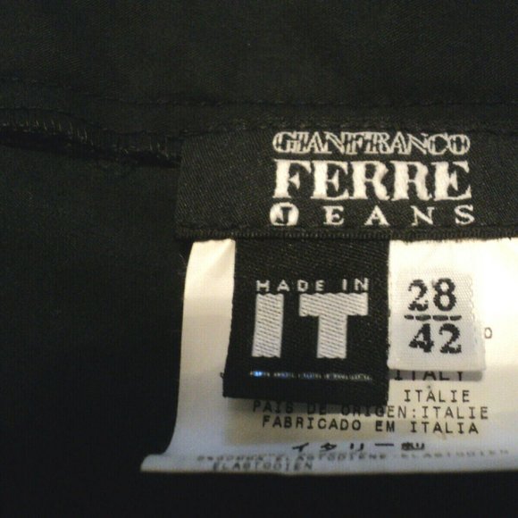Gianfranco Ferre Italy Pants Women's Size 8 Black Straight Legs Rayon Blend - Picture 7 of 7